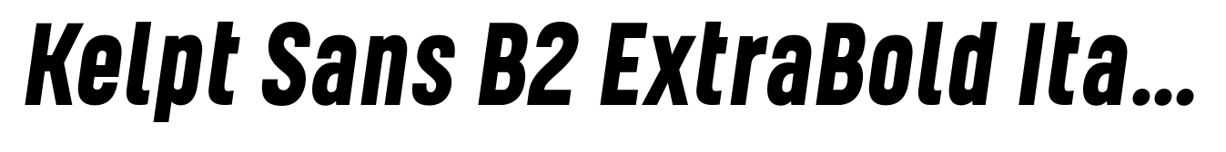 Kelpt Sans B2 ExtraBold Italic